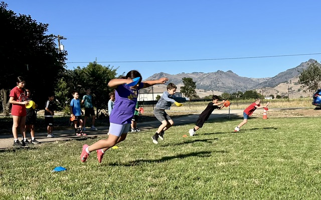 Athletes doing resistance drills
